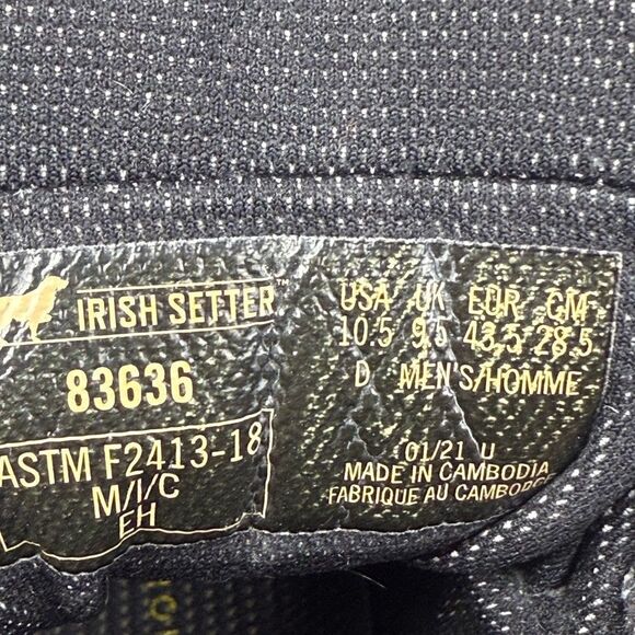 Men's Irish Setter Kasota 6 in Waterproof Metguard Safety Toe Boot size 10.5 - Picture 7 of 8